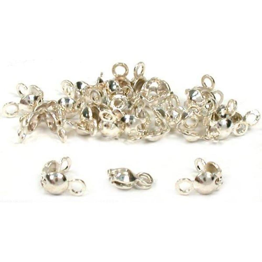 8740 Sterling Silver Bead Tips 24pc